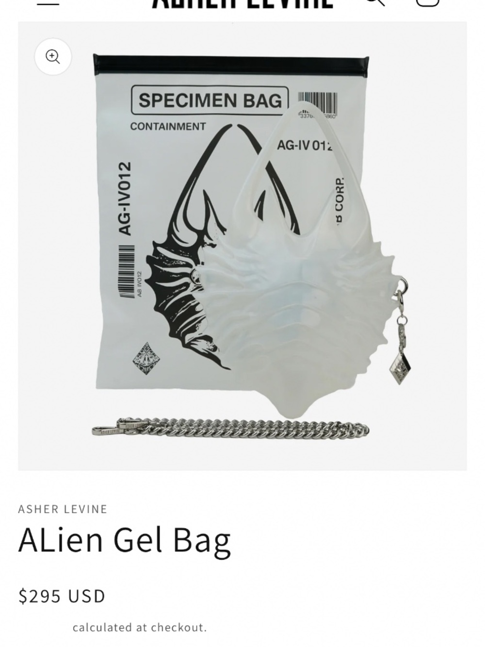 ALIEN GEL BAG BY ASHER LEVINE